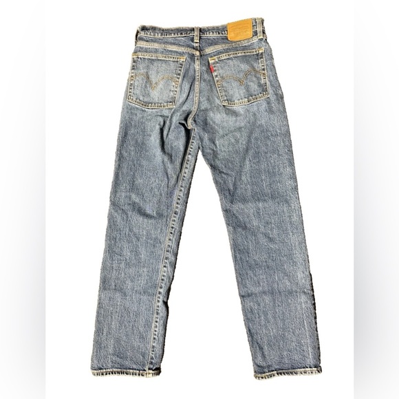 Levis Premium Womens Wedgie Straight Buttonfly Jeans 27X28 EUC - Picture 2 of 11